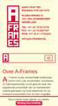 Mobile Screenshot of a-frames.nl
